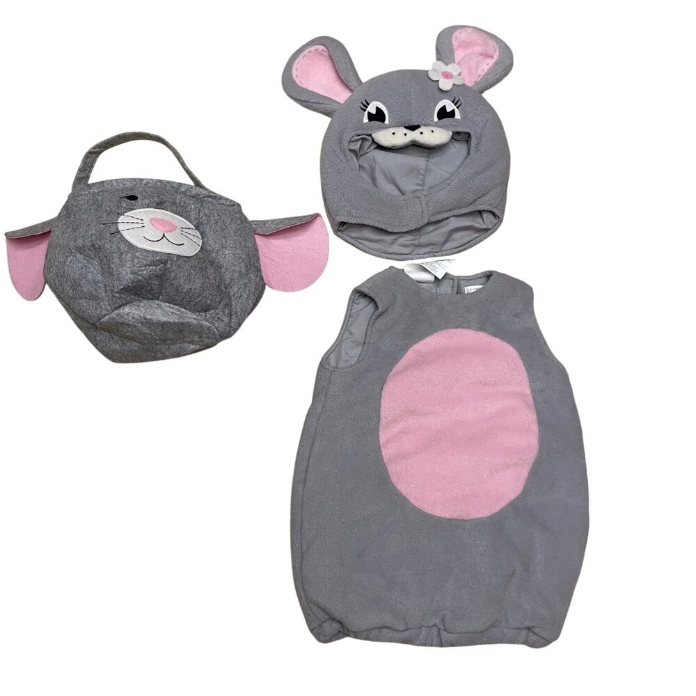 Cute Mouse Costume‎ Toddler Halloween Outfit Matching Bag 6-12 MO